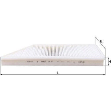 MAHLE Filter, Innenraumluft LA 57 MAHLE Filter, Innenraumluft LA 57