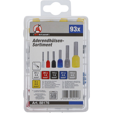 BGS Aderendhülsen-Sortiment isoliert 93-tlg BGS Do it yourself 88176