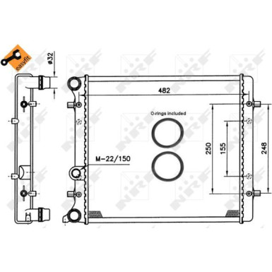 NRF Kühler, Motorkühlung 509530 NRF Kühler, Motorkühlung 509530