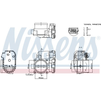 NISSENS Drosselklappenstutzen 955007 FIRST FIT