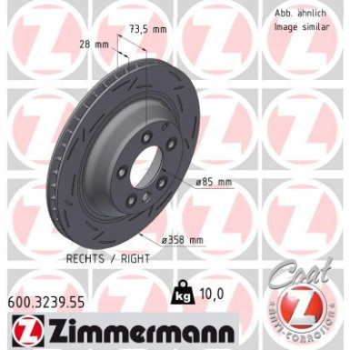 ZIMMERMANN Bremsscheibe | 600.3239.55