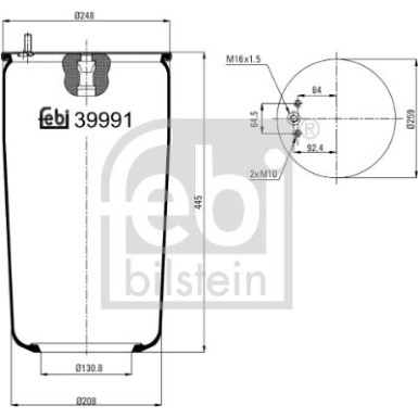 FEBI BILSTEIN Luftfeder | 39991