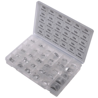 S8143 SW-Stahl Alu-Dichtringsortiment 300 tlg.