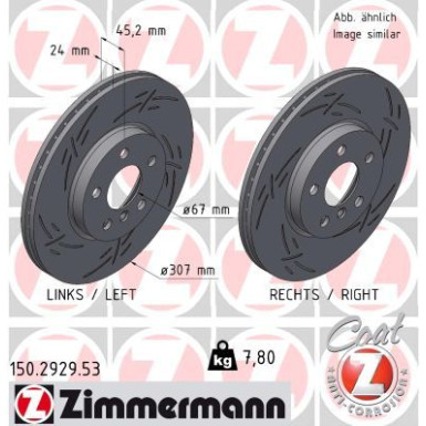 ZIMMERMANN Bremsscheibe 150.2929.53 BLACK Z