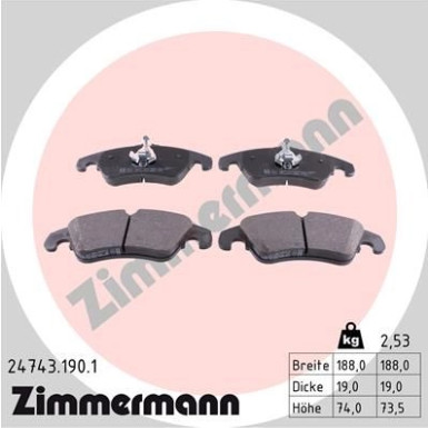 ZIMMERMANN Bremsbeläge