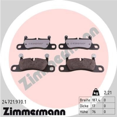 ZIMMERMANN Bremsbeläge ZIMMERMANN Bremsbeläge