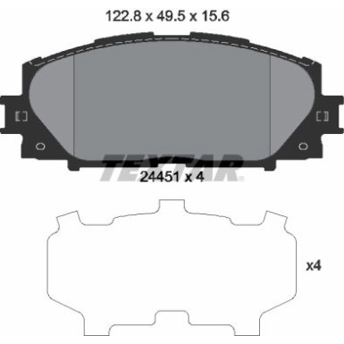 Bremsbelagsatz Toyota P. Prius 09 | 2445101