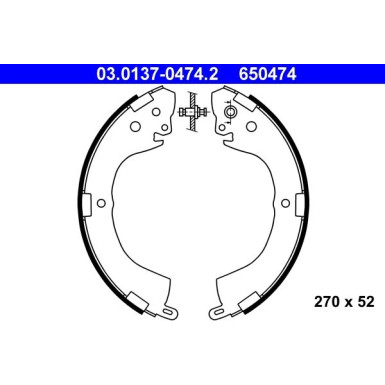 ATE Bremsbacken | 03.0137-0474.2
