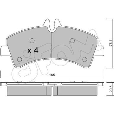 CIFAM Bremsbelagsatz, Scheibenbremse 822-674-0