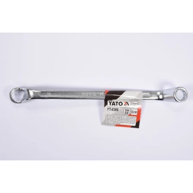 YT-0386 Doppelringschlüssel Gekr÷Pft 12X13mm Polierte K÷Pfe