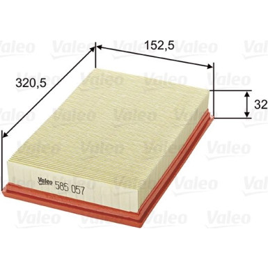 VALEO Luftfilter | 585057