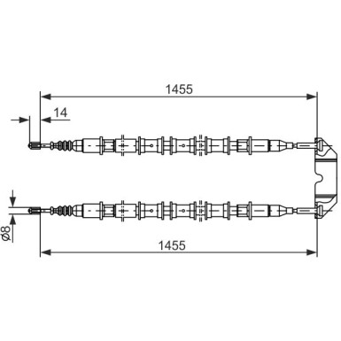 1 987 477 391 Seilzug, Feststellbremse 1 987 477 391 Seilzug, Feststellbremse