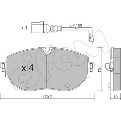 CIFAM Bremsbelagsatz, Scheibenbremse 822-1322-0