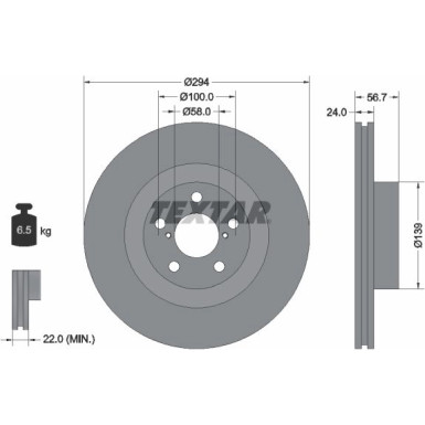 Bremsscheibe Subaru P. Outback/Impreza/Forester 03-/08- 294Mm | 92139500
