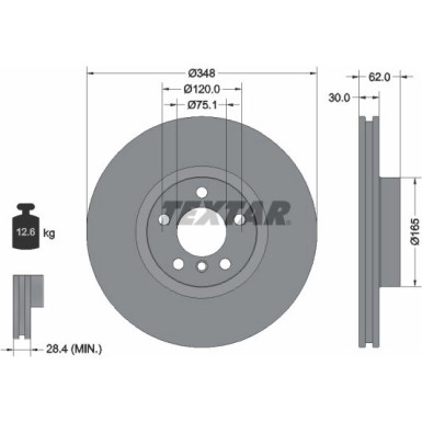 Bremsscheibe Bmw P. X5/X6 07- 348Mm PRO+ 92160905