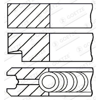 GOETZE ENGINE Kolbenring | 08-137600-00