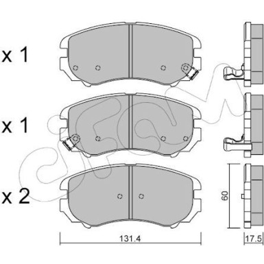 CIFAM Bremsbelagsatz, Scheibenbremse 822-503-0