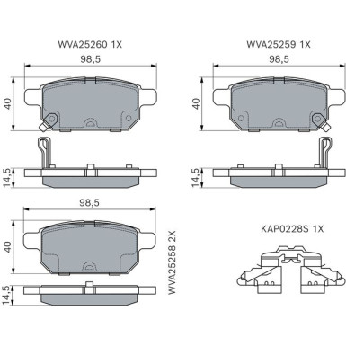 Bremsklötze | SUZUKI | 0 986 494 748