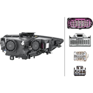 SCHEINWERFER L HELLA | AUDI A3 8V ALLE MOD 4,12-5,16 | 1EL 010 740-311