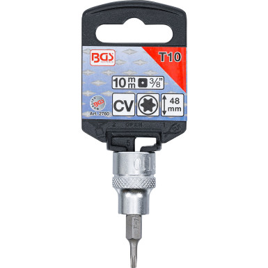 BGS Bit-Einsatz | Antrieb Innenvierkant 10 mm (3/8"""") | T-Profil (für Torx) T10 | 2760