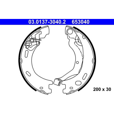 03.0137-3040.2 Bremsbackensatz, Feststellbremse