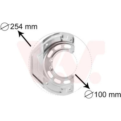 VAN WEZEL Spritzblech, Bremsscheibe | 3766371