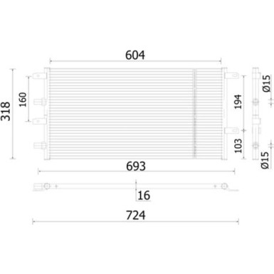 MAHLE Kondensator, Klimaanlage | AC 914 000S