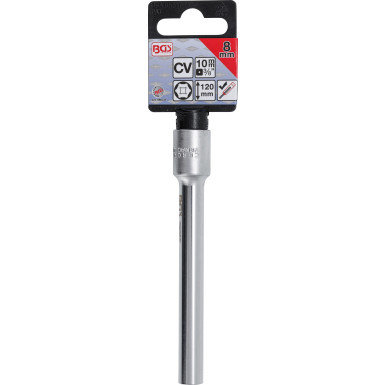 BGS Steckschlüssel-Einsatz Sechskant, extra tief | Antrieb Innenvierkant 10 mm (3/8"""") | 8 mm | 9863-8