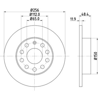 HELLA Bremsscheibe 8DD355109-641 HELLA Bremsscheibe 8DD355109-641