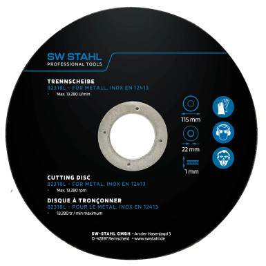 82318L SW-Stahl Trennscheibe Dm 115 mm 10 tlg. 82318L SW-Stahl Trennscheibe Dm 115 mm 10 tlg.