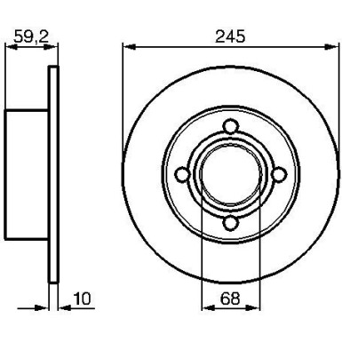 Bremsscheibe HA | AUDI 80,90,100,Coupe 77 | 0 986 478 019