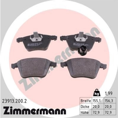 ZIMMERMANN Bremsbeläge ZIMMERMANN Bremsbeläge