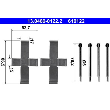 ATE Zubehör, Bremsbeläge 13.0460-0122.2