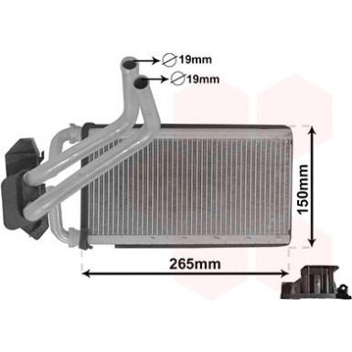 VAN WEZEL Wärmetauscher, Innenraumheizung 07006140