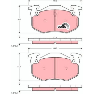 TRW Bremsbeläge GDB905