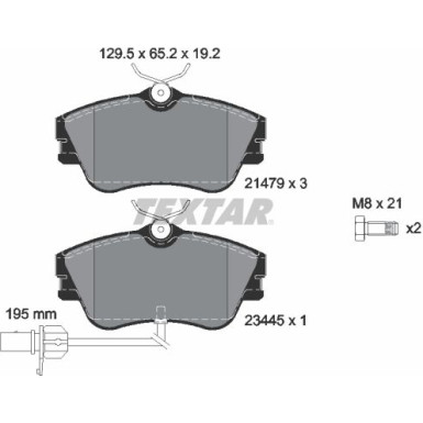 Bremsbelagsatz Vw P. T4 09/90 15 | 2147903