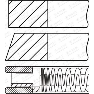 GOETZE ENGINE Kolbenringsatz | 08-437700-00