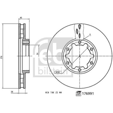 FEBI BILSTEIN Bremsscheibe FEBI BILSTEIN Bremsscheibe