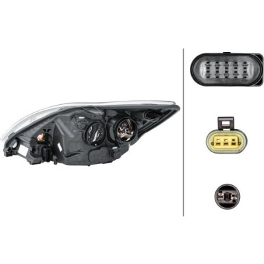 SCHEINWERFER R HELLA | FORD FOCUS 1,08-3,11 | 1EL 354 807-061 SCHEINWERFER R HELLA | FORD FOCUS 1,08-3,11 | 1EL 354 807-061