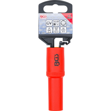 BGS VDE-Steckschlüssel-Einsatz Sechskant | Antrieb Innenvierkant 12,5 mm (1/2"""") | SW 11 mm | 72061
