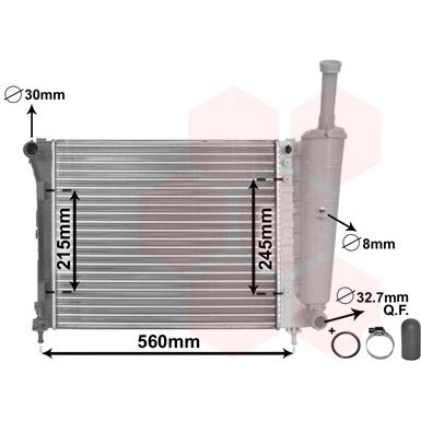 VAN WEZEL Kühler, Motorkühlung 17002345