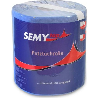 Putzpapier Rolle blau 2-lagig, 450 Blatt | SEMYtop ST-88785