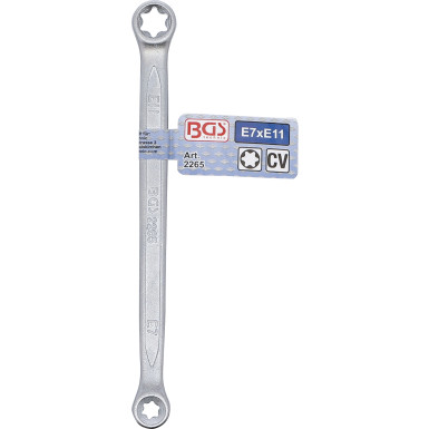 BGS Doppel-Ringschlüssel mit E-Profil-Ringköpfen SW E7 x E11 2265