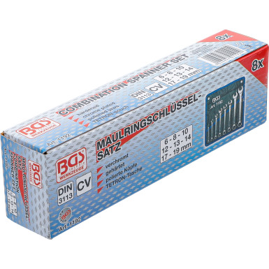 BGS Maul-Ringschlüssel-Satz | SW 6 - 19 mm | 8-tlg | 1192