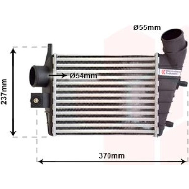 VAN WEZEL Ladeluftkühler 01004085