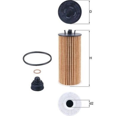 MAHLE Ölfilter OX 815/1D