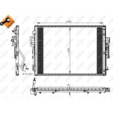 Kondensator, Klimaanlage EASY FIT 350218