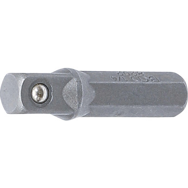 BGS Bit-Knarren-Adapter | Außensechskant 6,3 mm (1/4"""") - Außenvierkant 6,3 mm (1/4"""") | 30 mm | 8202