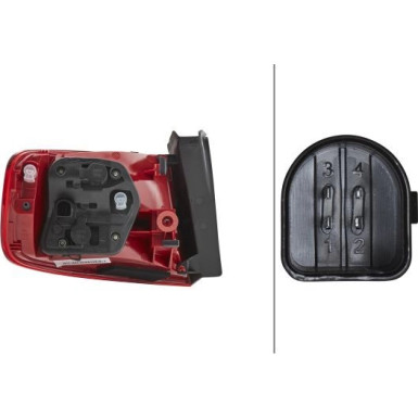 HECKLEUCHTE R 12 V HELLA | AUDI A4 8K LIM 07-16 | 2VA 009 686-121 HECKLEUCHTE R 12 V HELLA | AUDI A4 8K LIM 07-16 | 2VA 009 686-121