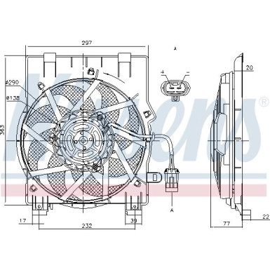 Kühlerlüfter PKW | OPEL CORSA C 1,0-1,8i + | 85197